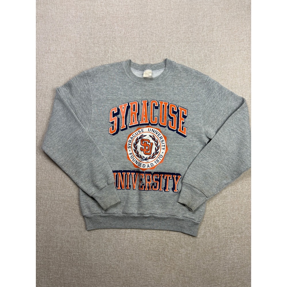 Fruit of the Loom Syracuse University Sweatshirt Men Large Gray Crewneck Vintage